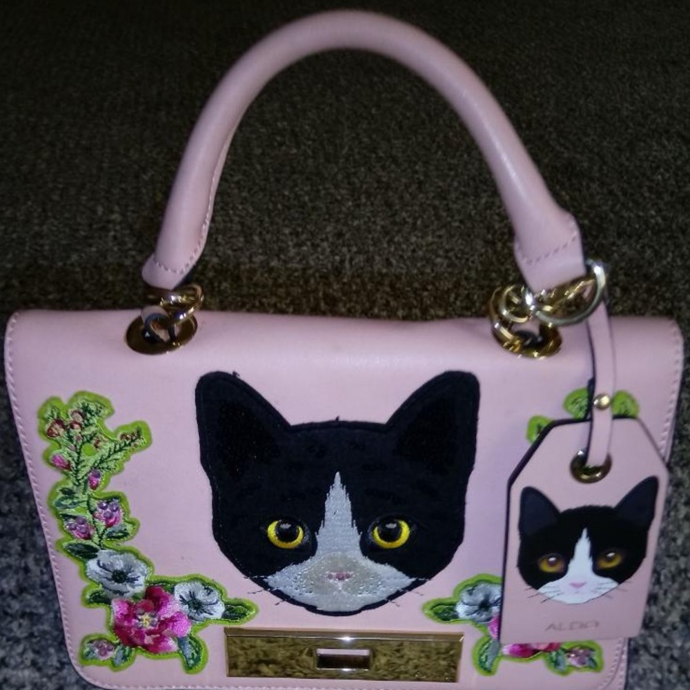 Pink Cat Doll Purse New